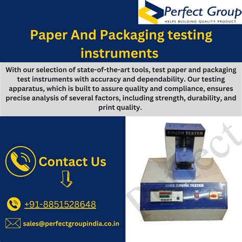 Paper and Packaging Testing Instruments Manufacturers and 